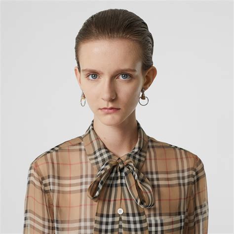 neck tie blouse burberry|burberry tie vintage.